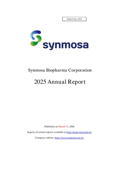 Synmosa Biopharma Corp 2025 Annual Report