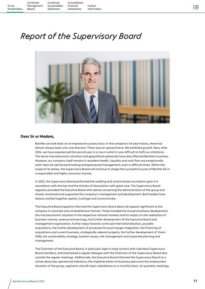 Bechtle AG 2025 Report of the Supervisory Board