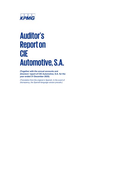 CIE Automotive SA 2025 Annual Report