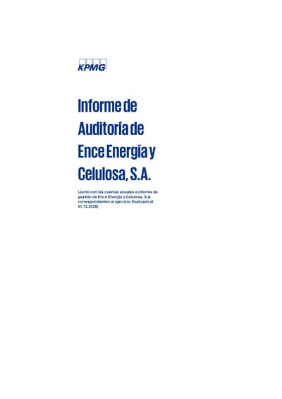 ENCE Energia y Celulosa SA 2025 Annual Financial Statements Audit Report
