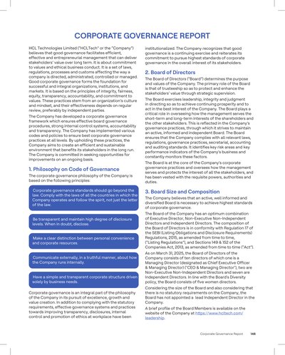 HCL Technologies Ltd 2025 Corporate Governance Report