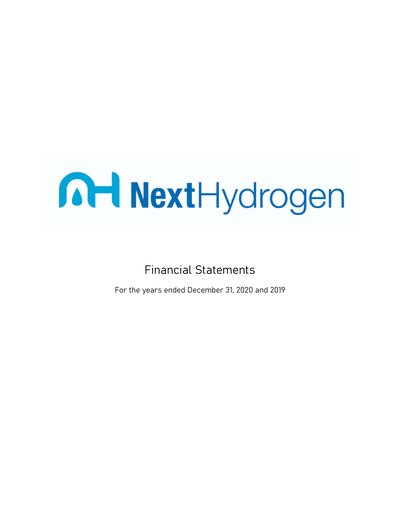 Next Hydrogen Solutions Inc 2020 Financial Statements