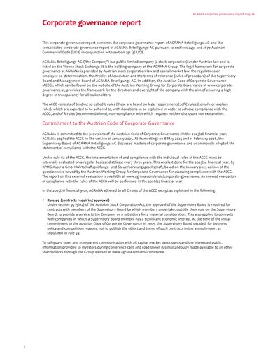AGRANA Beteiligungs-AG 2026 Corporate Governance Report